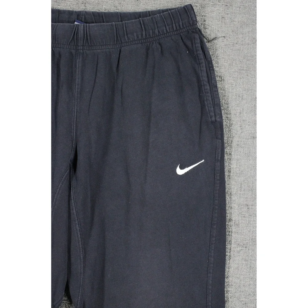 Nike Vintage Sweatpants Mens Large Navy Blue Embroidered Swoosh Cotton Joggers